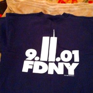 911 New York fire department commemorative shirt 2001